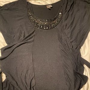 Beaded black blouse
